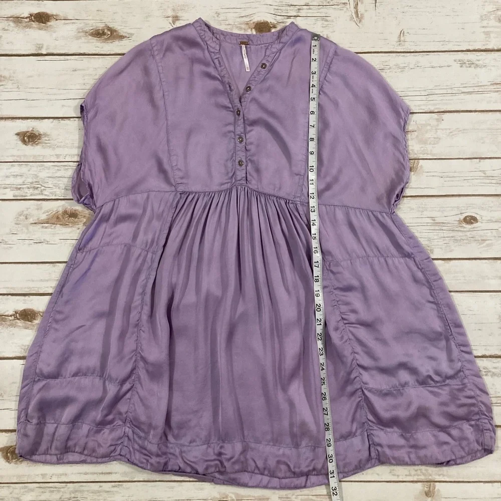 Free People Lilac Purple Babydoll Mini Dress XS
